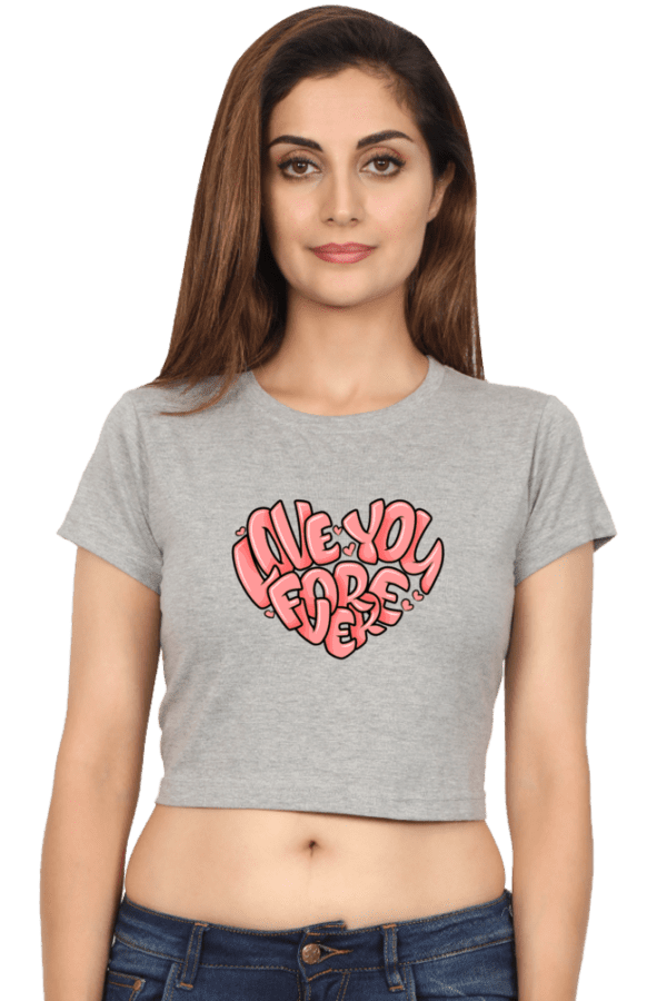 "Love You Forever" Heart Crop Top – Wear Your Love with Style - Image 7