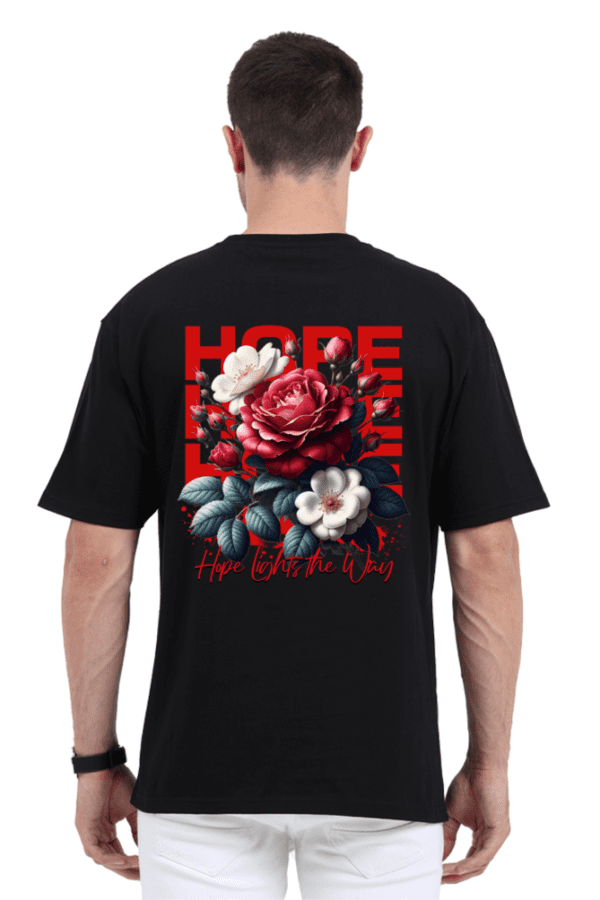 Cherish & Hope Oversized T-Shirt – Minimalistic Floral Aesthetic - Image 6
