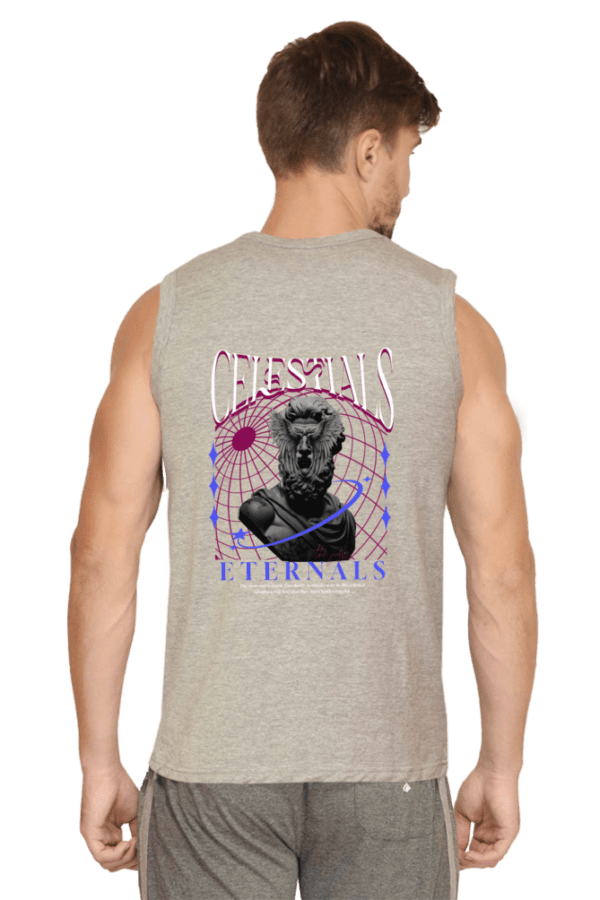 Celestial Eternity Sleeveless Tee – Timeless Cosmic Elegance - Image 2