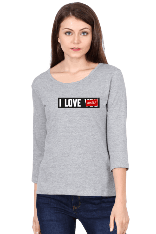 SELF-LOVE IN STYLE – I LOVE MYSELF LONG SLEEVE TEE - Image 3