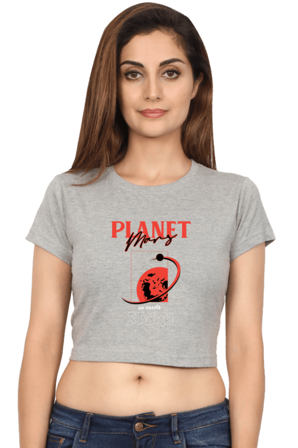 "Mars Chronicles" Crop Top – A Cosmic Tale of Style & Adventure - Image 7