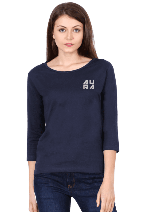 AURA EMBROIDERED LONG SLEEVE – MINIMAL, BOLD, UNMATCHED - Image 4