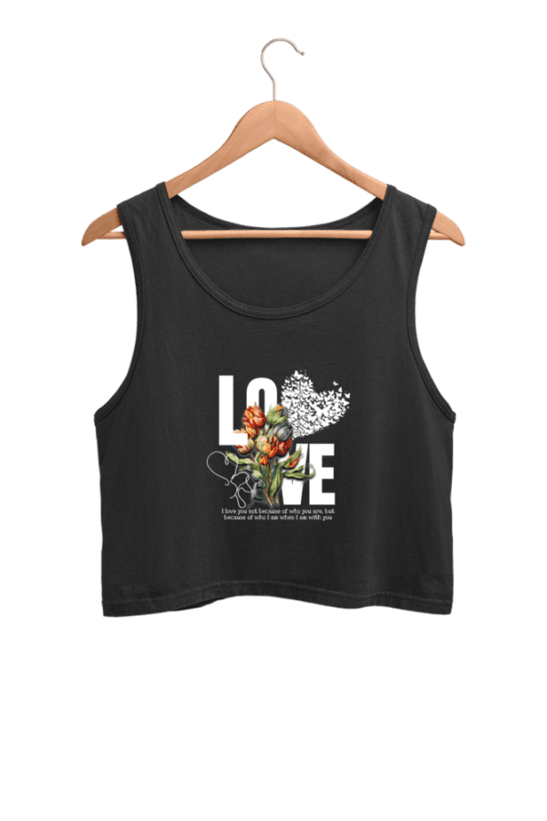 Love with Flower Tank Top – Soft Cotton Comfort with a Stylish Touch - Image 4