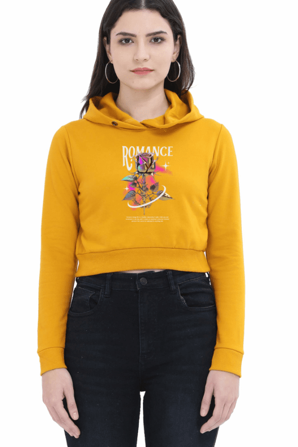 ROMANCE IN CHROME – CROPPED HOODIE WITH A TOUCH OF ELEGANCE - Image 2