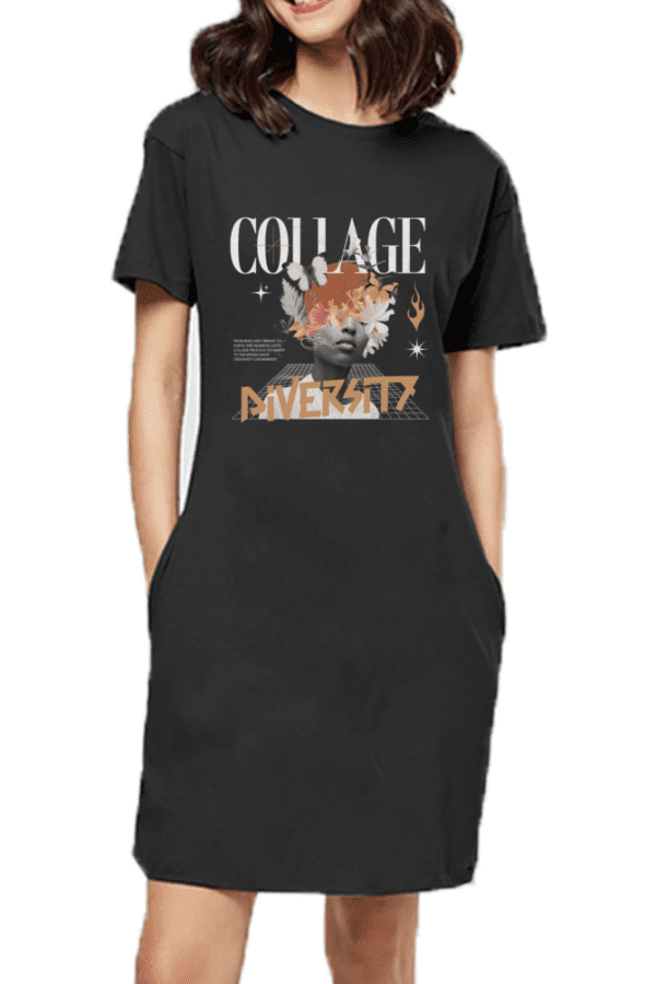College Diversity T-Shirt Dress – Bold, Beautiful & Unstoppable
