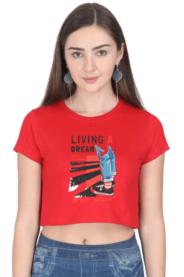 "Living a Dream" Crop Top – Wear Your Dreams with Confidence - Image 5