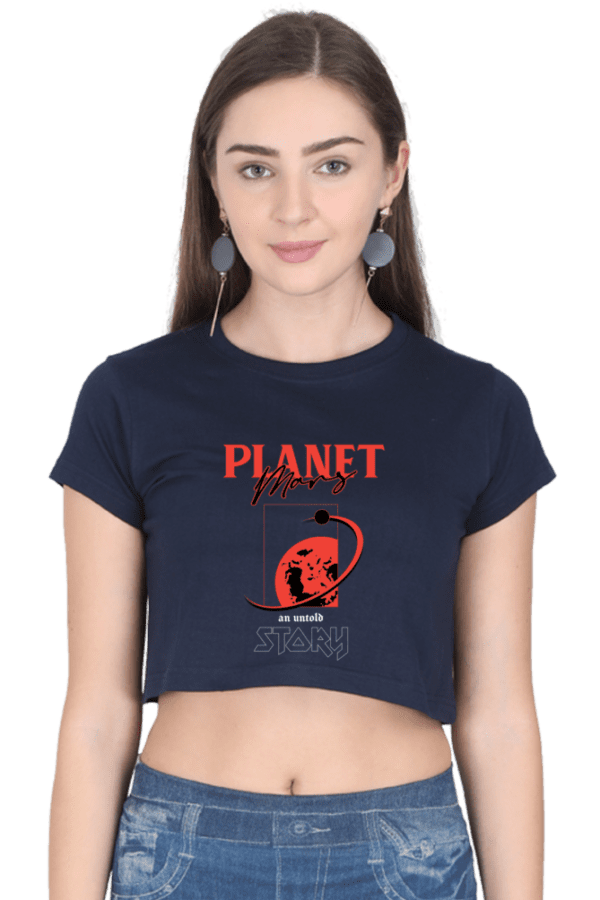 "Mars Chronicles" Crop Top – A Cosmic Tale of Style & Adventure