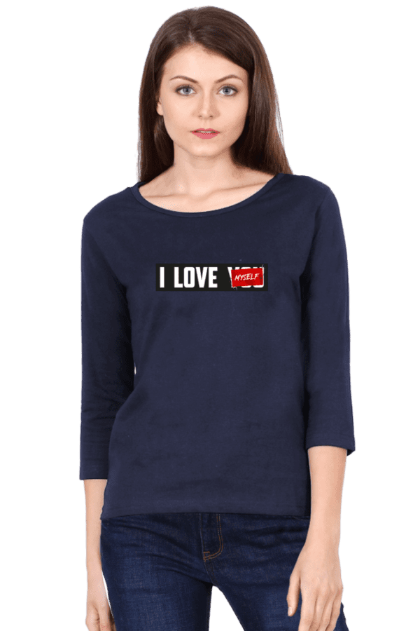 SELF-LOVE IN STYLE – I LOVE MYSELF LONG SLEEVE TEE - Image 4