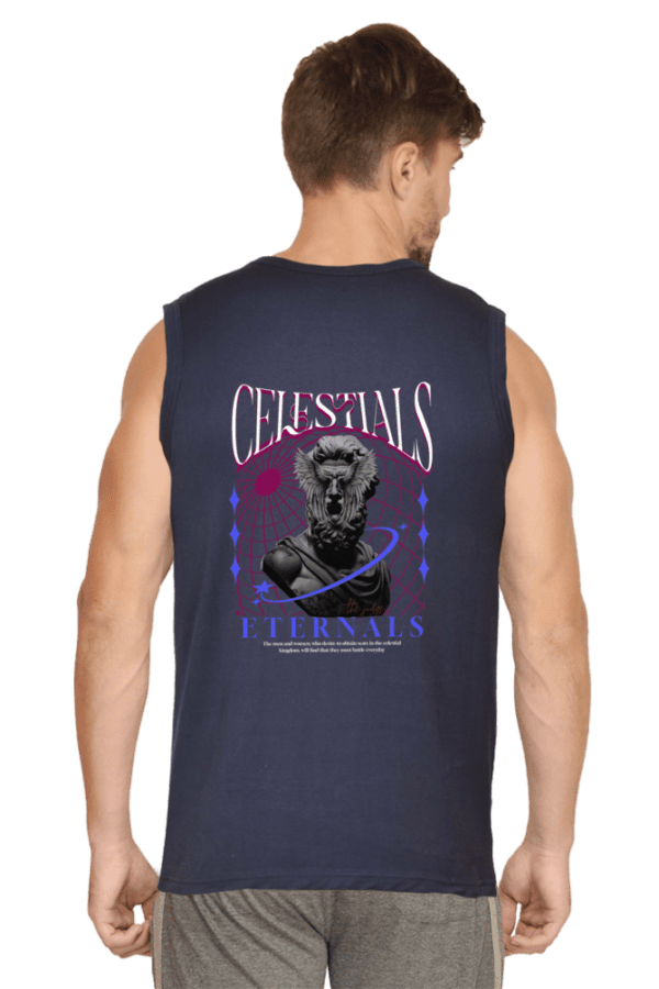 Celestial Eternity Sleeveless Tee – Timeless Cosmic Elegance - Image 3