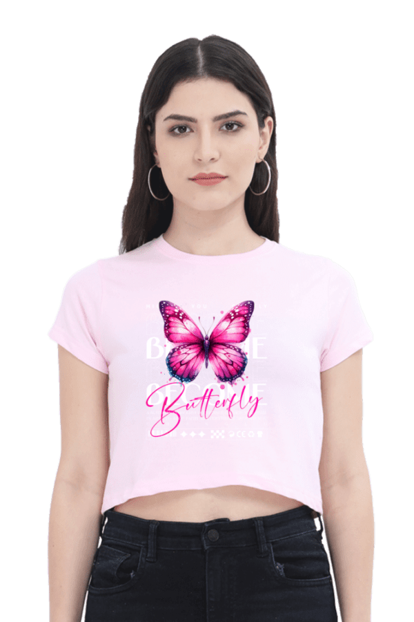 Become Butterfly Crop Top – Premium Cotton Comfort & Style - Image 3