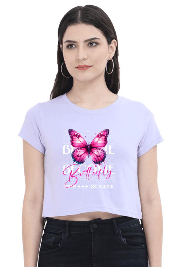 Become Butterfly Crop Top – Premium Cotton Comfort & Style - Image 2