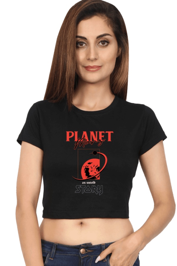 "Mars Chronicles" Crop Top – A Cosmic Tale of Style & Adventure - Image 9