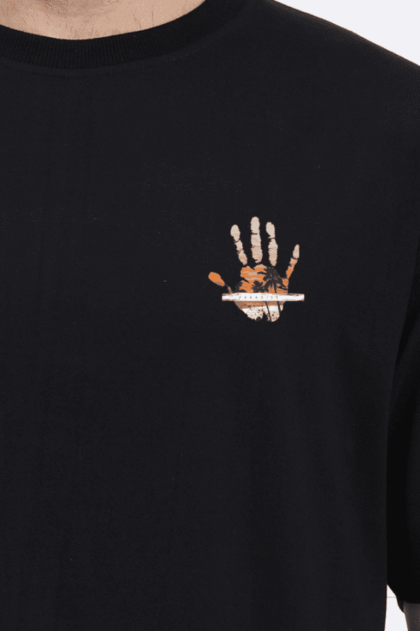 Tropical Vibes Oversized T-Shirt – Beach Aesthetic with Premium Hand Print Design - Image 12