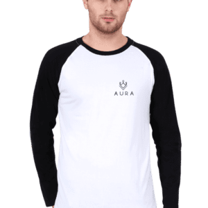Embroidered AURA Logo - Raglan T-Shirt| Premium Cotton | Stylish & Comfortable