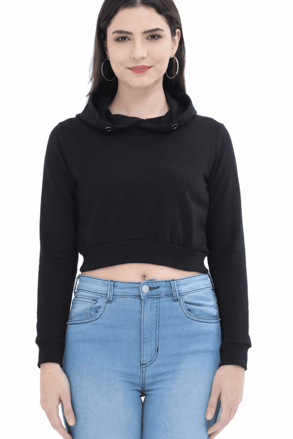 AURA SIGNATURE CROPPED HOODIE – BOLD, CLASSY & TIMELESS - Image 4