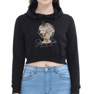 FLORAL VISION – CROPPED HOODIE WITH ARTISTIC EDGE