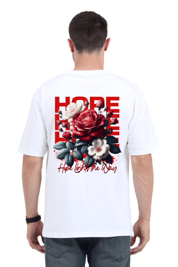 Cherish & Hope Oversized T-Shirt – Minimalistic Floral Aesthetic - Image 7