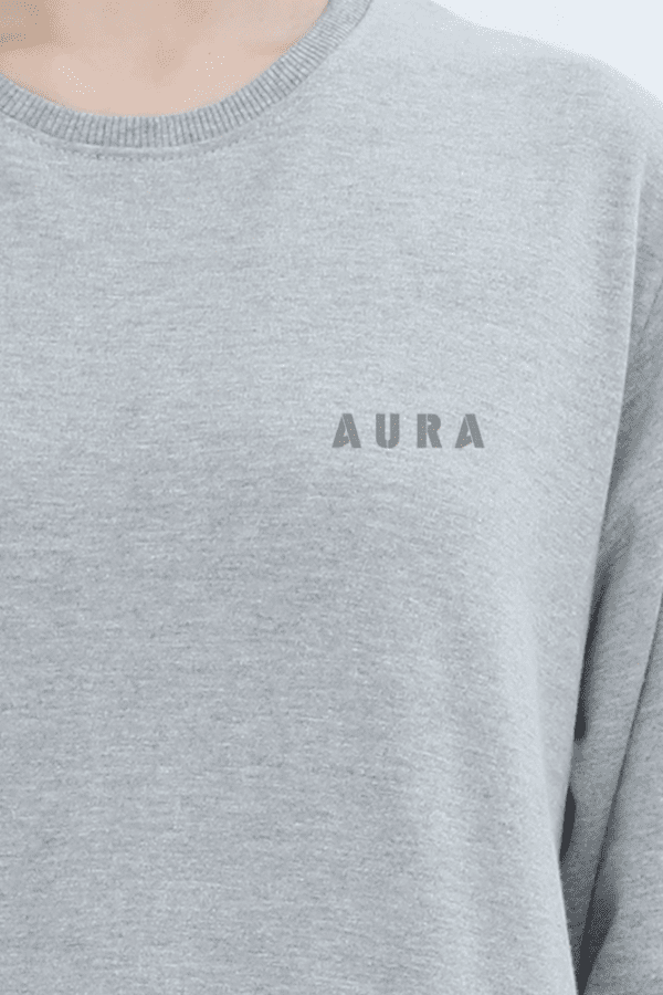 AURA Embroidered Sweatshirt – Where Comfort Meets Class