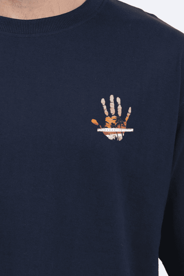 Tropical Vibes Oversized T-Shirt – Beach Aesthetic with Premium Hand Print Design - Image 13