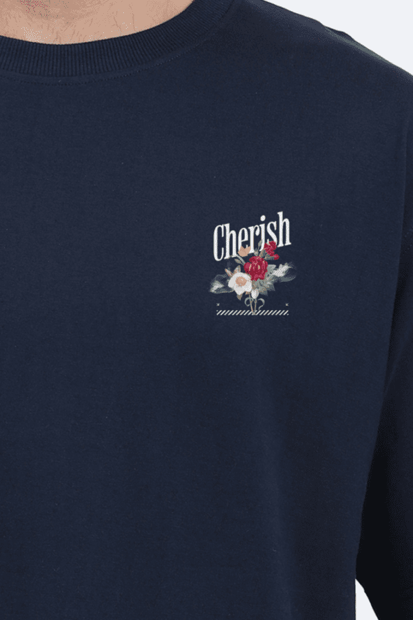 Cherish & Hope Oversized T-Shirt – Minimalistic Floral Aesthetic - Image 9