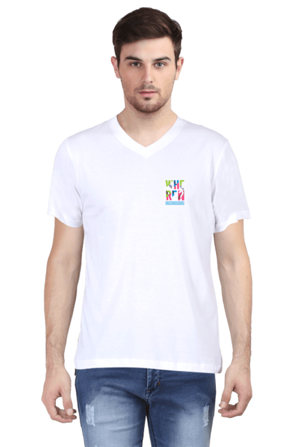 V-Neck T-Shirt – "Where’s the Truth?" Vibrant Design | Premium Cotton - Image 6