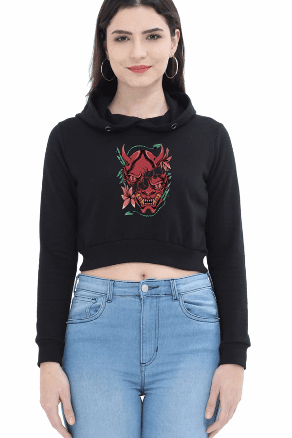 HELLFIRE CROPPED HOODIE – UNLEASH YOUR INNER REBEL - Image 4