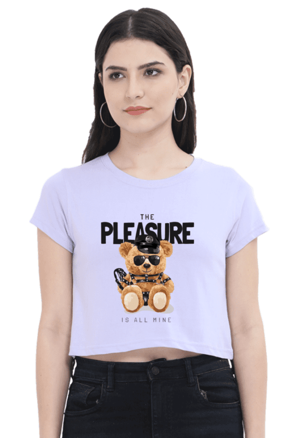 "Pleasure & Teddy" Crop Top – Cuteness Meets Comfort - Image 2