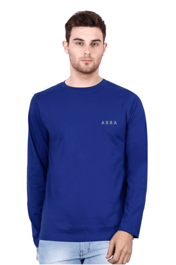 Aura Embroidered Pocket Design - Premium Full Sleeve T-Shirt - Image 3