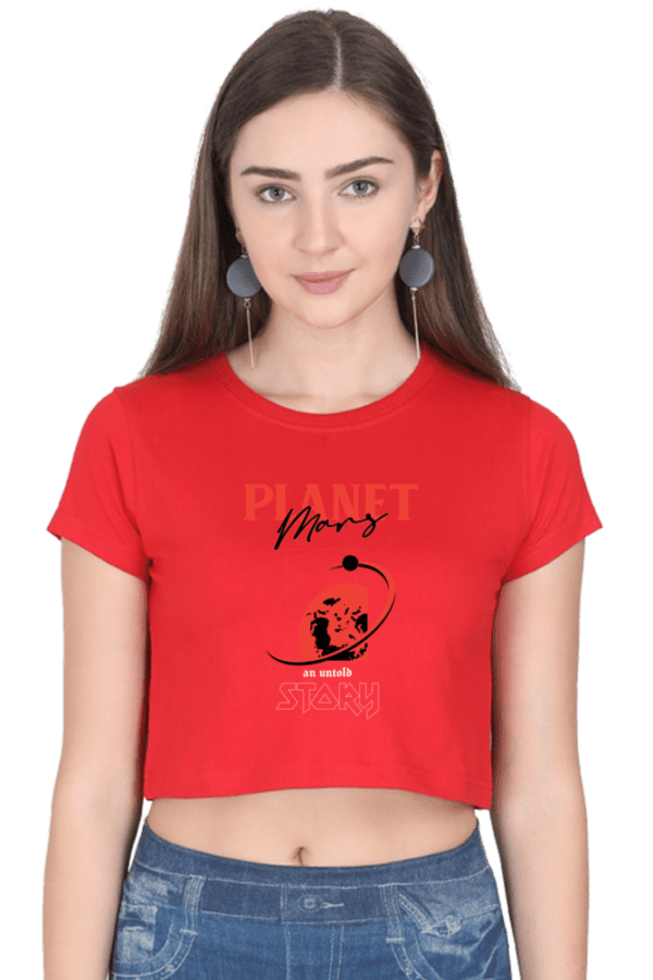 "Mars Chronicles" Crop Top – A Cosmic Tale of Style & Adventure - Image 5