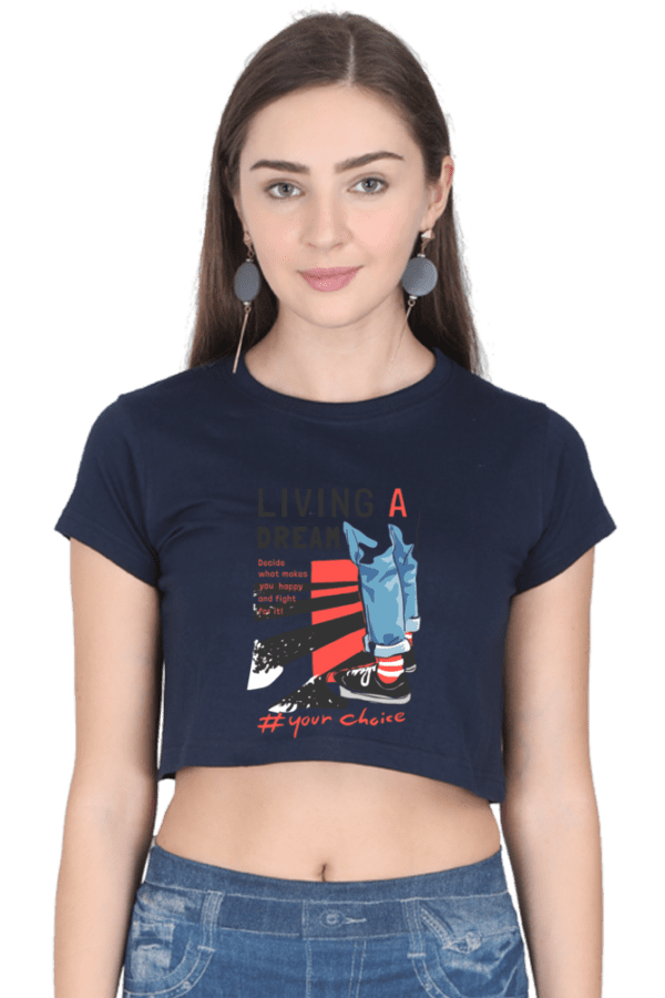 "Living a Dream" Crop Top – Wear Your Dreams with Confidence - Image 8
