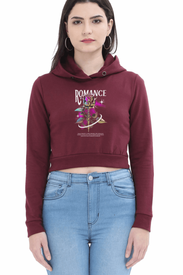 ROMANCE IN CHROME – CROPPED HOODIE WITH A TOUCH OF ELEGANCE - Image 3