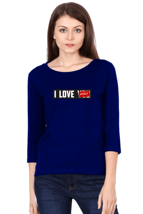 SELF-LOVE IN STYLE – I LOVE MYSELF LONG SLEEVE TEE - Image 2