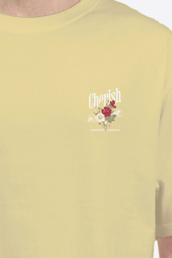 Cherish & Hope Oversized T-Shirt – Minimalistic Floral Aesthetic - Image 12