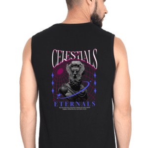 Celestial Eternity Sleeveless Tee – Timeless Cosmic Elegance