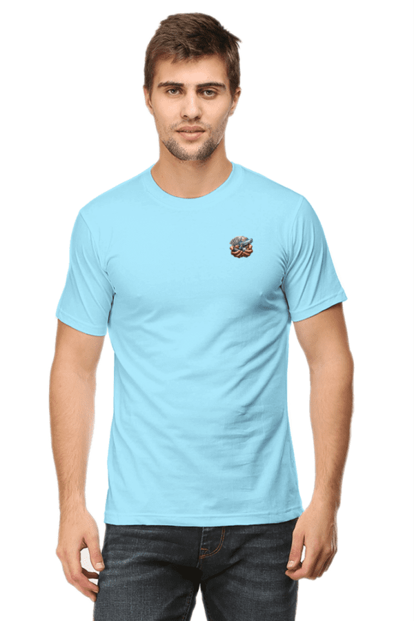 Premium Unisex Classic Crew T-Shirt – Money, Gun & Dice Pocket Design