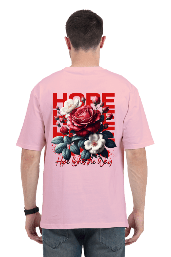 Cherish & Hope Oversized T-Shirt – Minimalistic Floral Aesthetic - Image 3