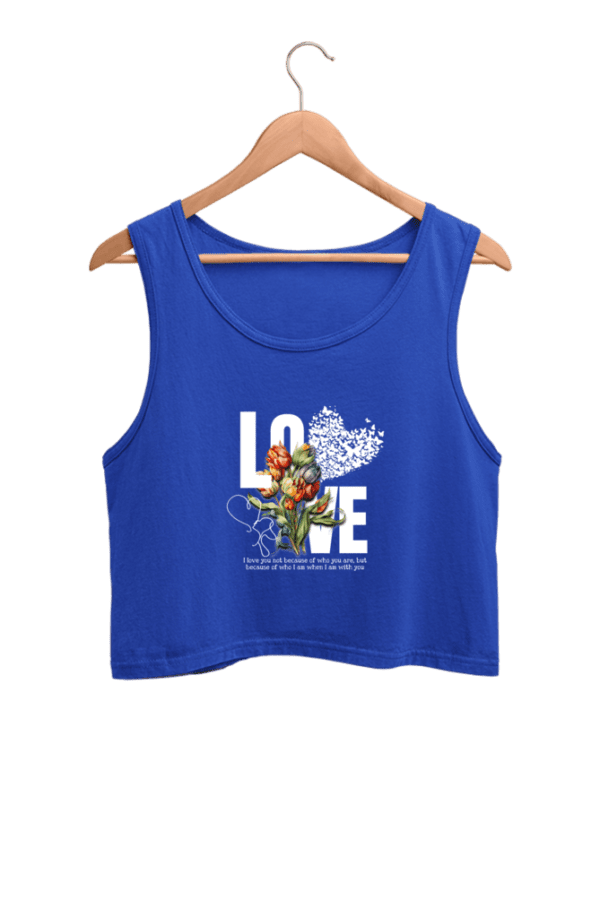 Love with Flower Tank Top – Soft Cotton Comfort with a Stylish Touch - Image 3