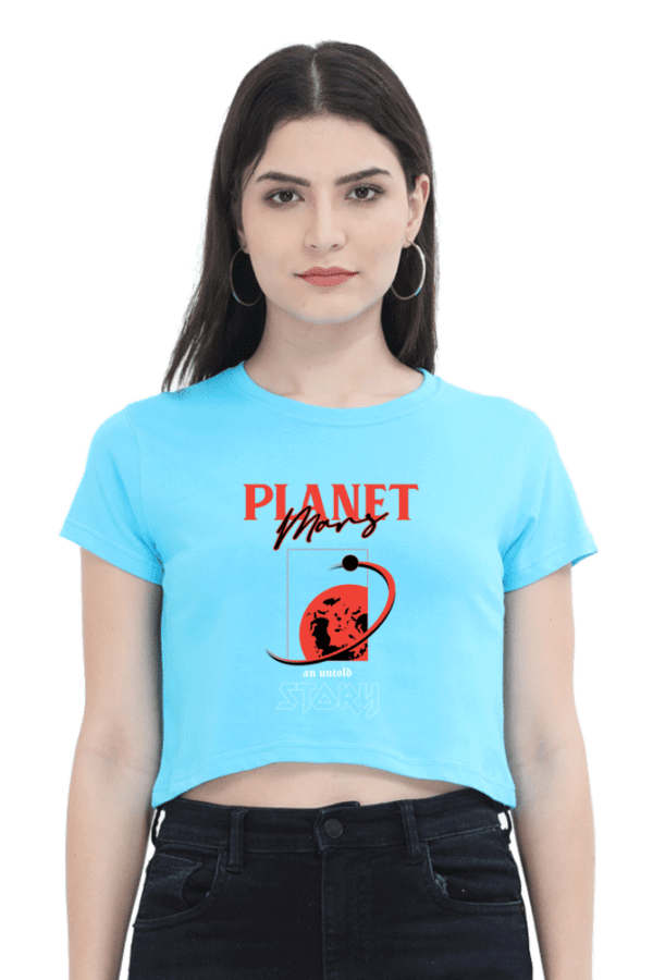 "Mars Chronicles" Crop Top – A Cosmic Tale of Style & Adventure - Image 6
