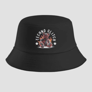 Techno Glitch Bucket Hat – Where Digital Chaos Meets Style