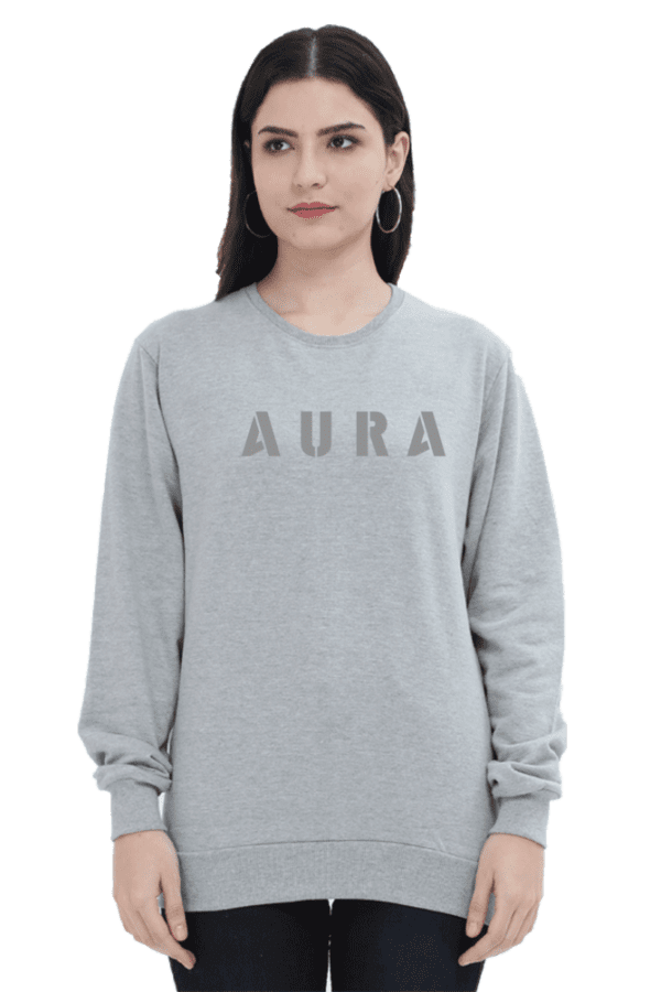 AURA Puff Grey Sweatshirt – Bold, Classy & Timeless - Image 9