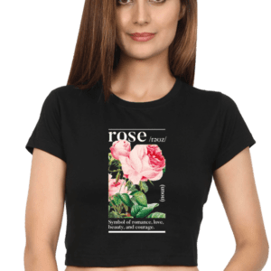 "Eternal Rose" Crop Top – Elegance in Bloom