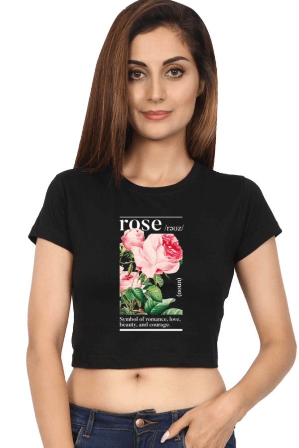 "Eternal Rose" Crop Top – Elegance in Bloom