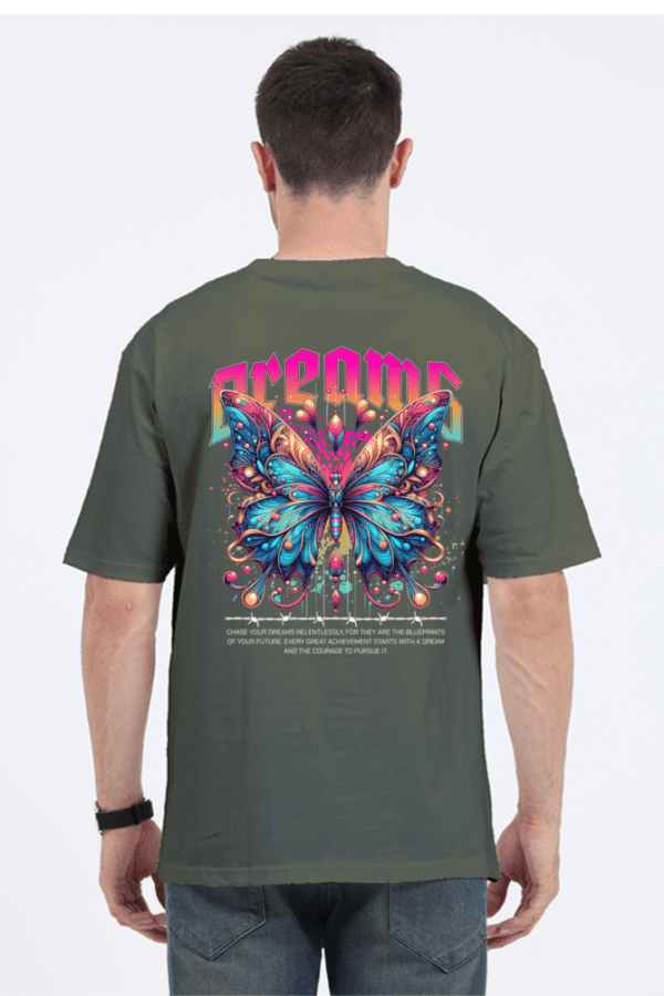 Chrome Butterfly Oversized T-Shirt – A Fusion of Elegance & Streetwear - Image 4