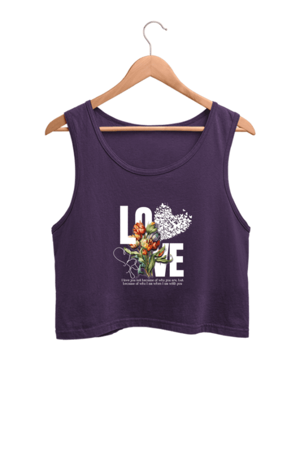 Love with Flower Tank Top – Soft Cotton Comfort with a Stylish Touch