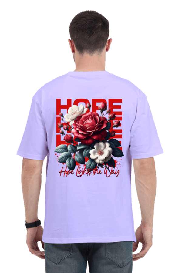 Cherish & Hope Oversized T-Shirt – Minimalistic Floral Aesthetic - Image 2