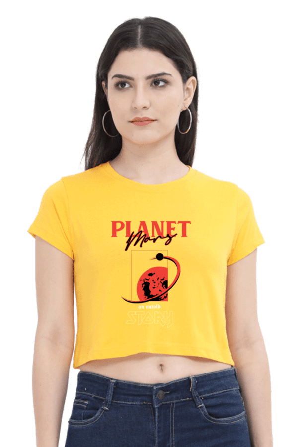 "Mars Chronicles" Crop Top – A Cosmic Tale of Style & Adventure - Image 4
