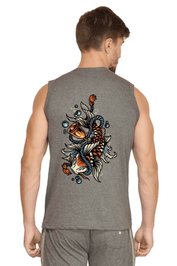 Koi Fish Sleeveless Tee – Grace, Strength & Timeless Style