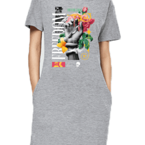Freedom Bloom T-Shirt Dress – Where Style Meets Expression