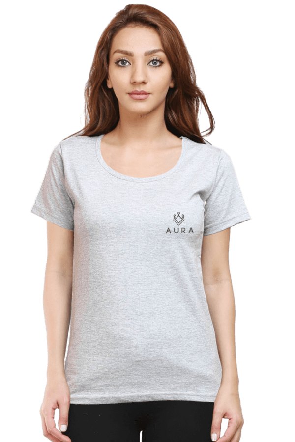 AURA EMBROIDERED LOGO TEE – WHERE MINIMALISM MEETS LUXURY - Image 11