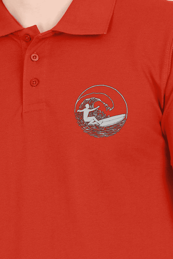 Surf Rider Embroidered Polo – Ride the Waves in Style - Image 3